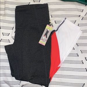 NWT Pink/White Color-blocked Leggings